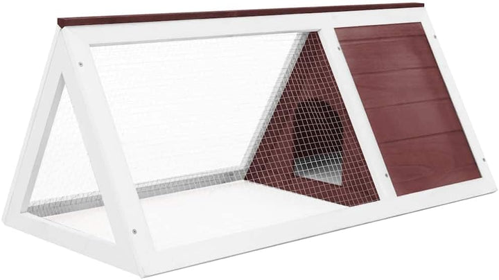 vidaXL Kaninchenstall, Holz, Braun Braun und Weiss, Braun und Weiß