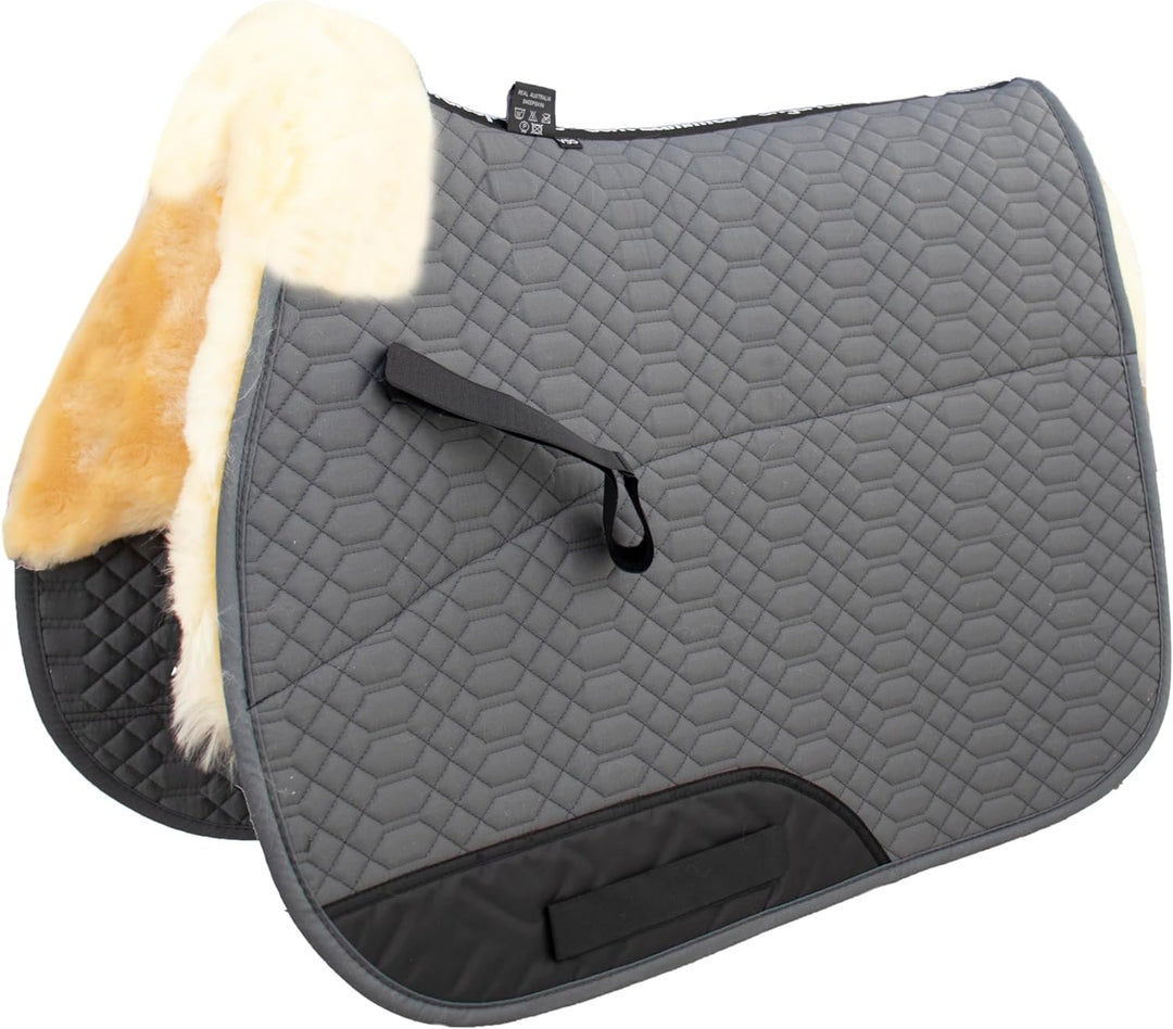Engel Reitsport Lammfell Schabracke Half Lined SCHABRA1-VSS-GRA-MED Steppstoff grau Fell med. Vielse
