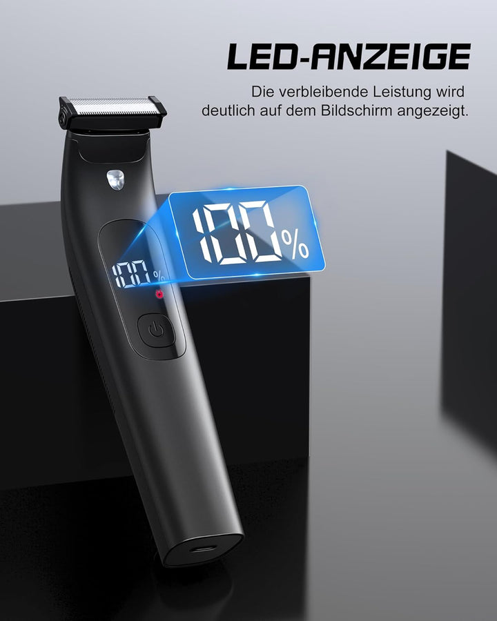 Intimrasierer Mann Rasierer Herren Elektrisch,Wasserdicht Körperrasierer mit LED Licht,Intimbereich