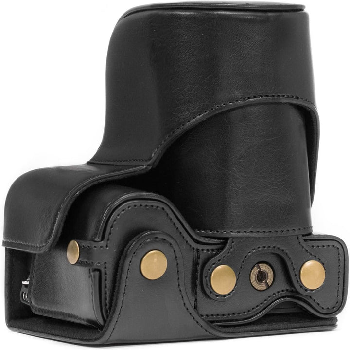 MegaGear MG1484 Sony Alpha A6500 (16-70, 18-135 mm) Ever Ready Leder Kamera-Case mit Trageriemen - S