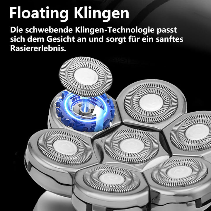 7D Elektrischer Rasierkopf, Ersatz-Rasierklingen für Rotationsrasierer, Universal Doppelring Haarsch