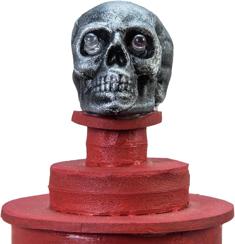 Halloween Feuerhydrant, 28x13x13cm | Animierter Hydrant mit Licht- Sound-, und Bewegungseffekten