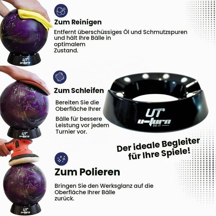 Generisch Base GIRATORIA Bolos, Accesorios de Bowling, Bolas, Mantenimiento, Limpieza, Pulido, Lijad