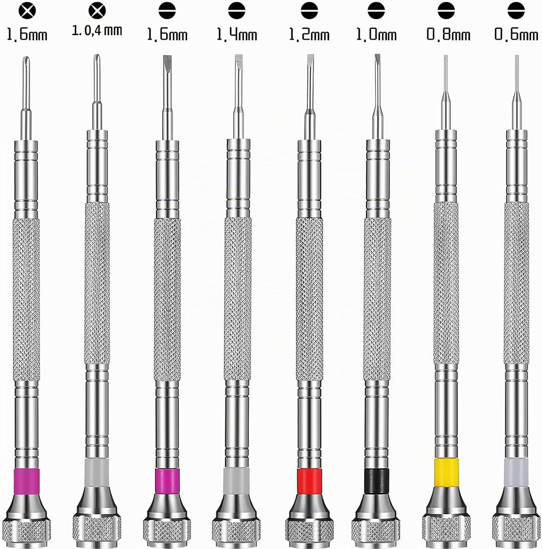 8 Stück Präzisions Schraubendreher, Juwelier Schraubendreher Set, Uhren Reparatur Schraubendreher Se