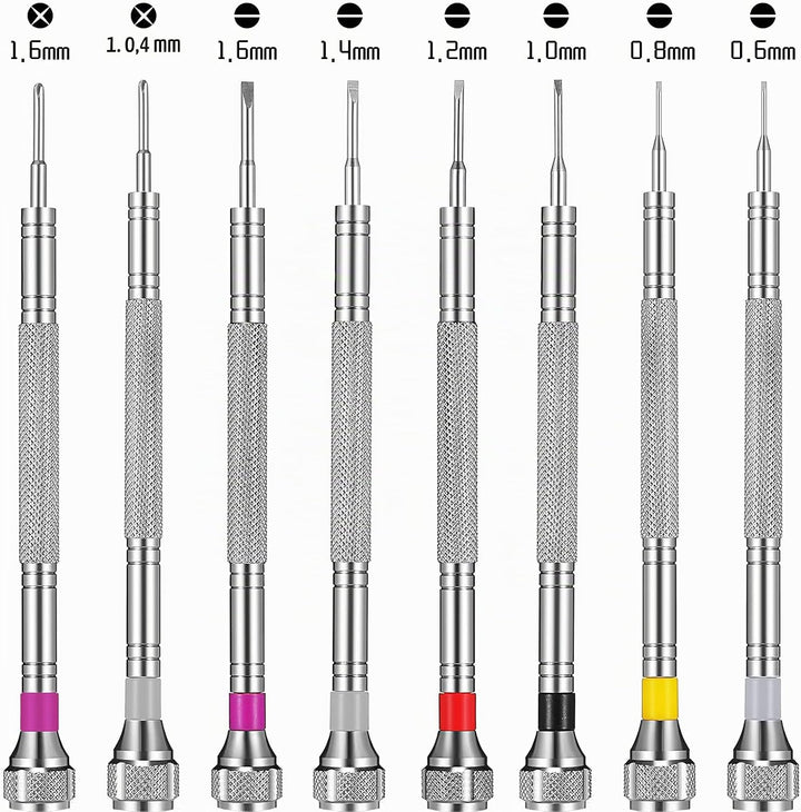 8 Stück Präzisions Schraubendreher, Juwelier Schraubendreher Set, Uhren Reparatur Schraubendreher Se