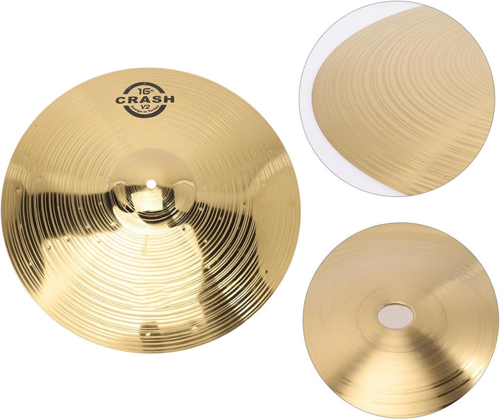 Vaguelly 16 Zoll Crash Cymbals, Messing Schlagzeug Becken für Anfänger Schüler, 40 cm 40cm, 40cm
