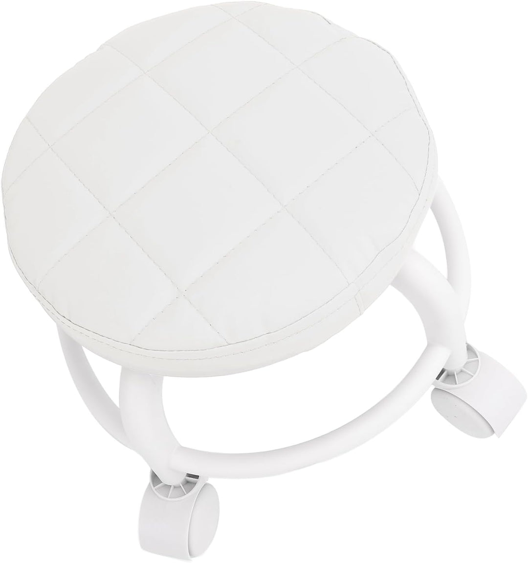 Niedriger Rollsitz, PU-Leder, Niedriger Hocker, Stummgeschaltetes Rad, Drehbar, Niedrige Höhe, Runde