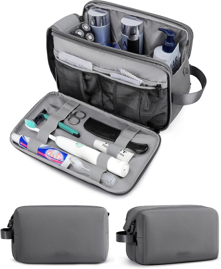 BAGSMART Kulturtasche für Herren,Travel Toiletry Organizer Dopp Kit Wasserabweisende Rasiertasche fü