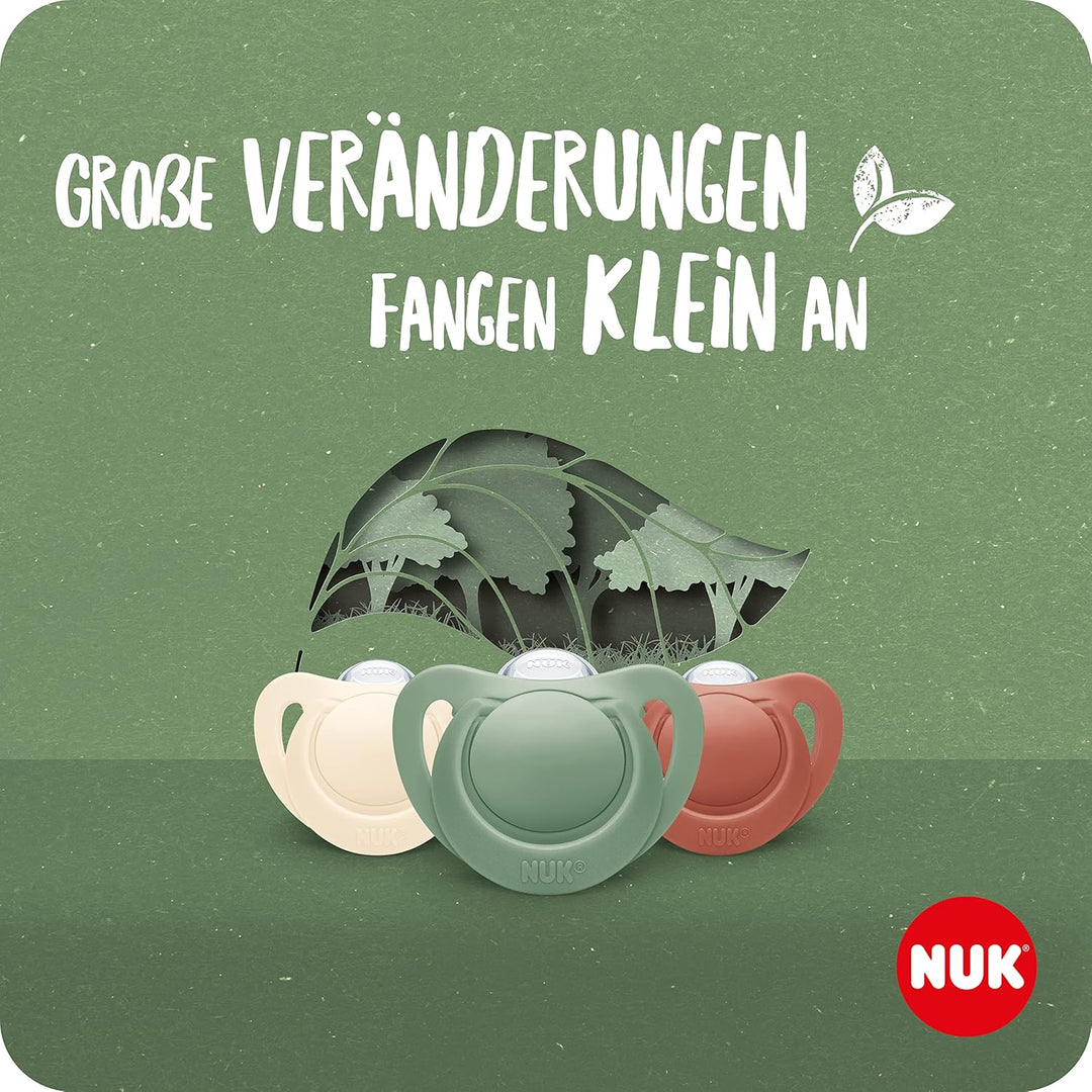 NUK for Nature Babyschnuller | aus nachhaltigem Silikon | kiefergerechte Form | BPA-frei | 18-36 Mon