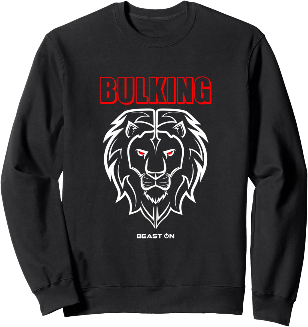 Löwe Kopf Bodybuilding Gym Fitness Training Bulking Rot Sweatshirt