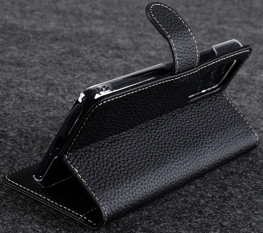 STILGUT Talis kompatibel mit Samsung Galaxy A53 5G Hülle mit Kartenfach aus Leder, Wallet Case, Lede