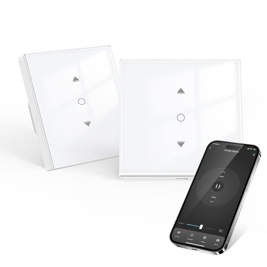 [6.1 Gen.] Smart Rolladenschalter, Maxcio Jalousieschalter mit Steuerbare LED, Kompatibel mit Alexa
