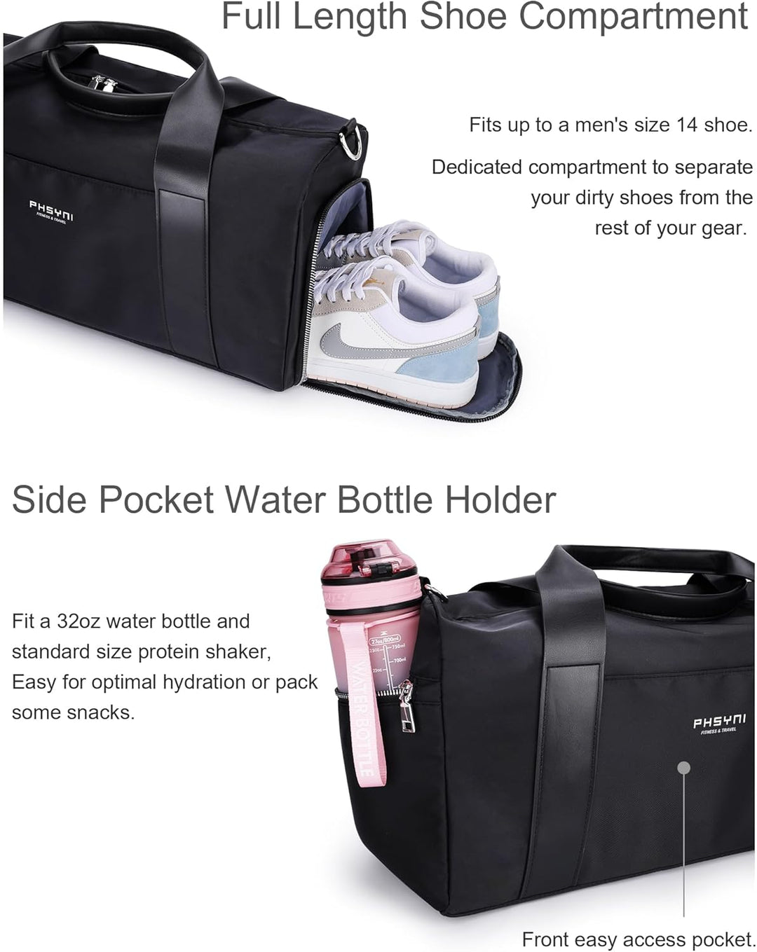 19 Zoll Sporttasche Reisetasche für Damen,wasserdichte Handgepäcktasche,Trainingstasche für Reisen S