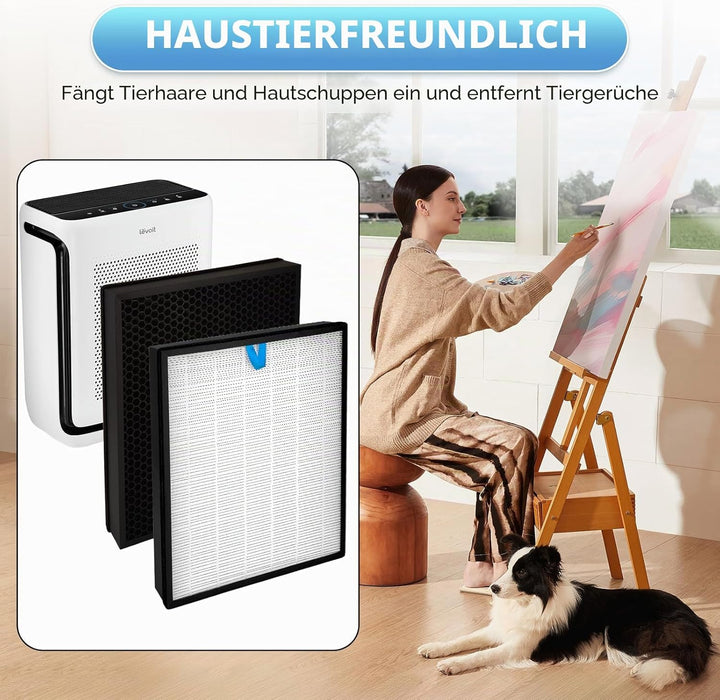 (2 Stück) Vital 200S Ersatzfilter für LEVOIT Vital 200S Luftreiniger, LAP-V201S-WEU, Vital 200S H13