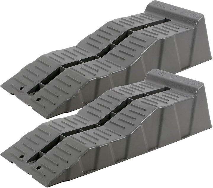 Fiamma Jumbo Stufenkeile, Auffahr-Keil, Kunststoff, 2er Set - bis 5000 kg, 58 x 6/11 x 14 cm für Woh