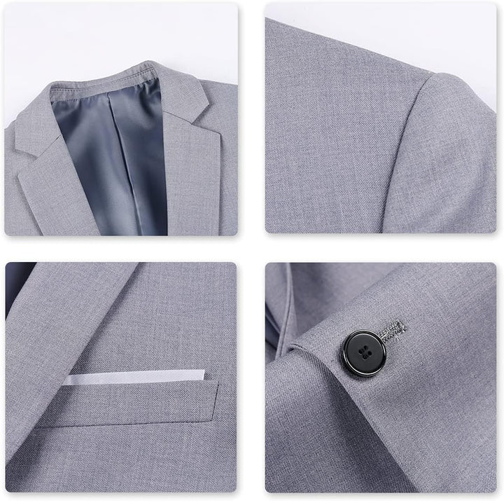 YOUTHUP Anzug Herren 3 Teilig Anzüge Slim Fit 2-Knopf Herrenanzug Modern Formell Sakko Weste Hose fü