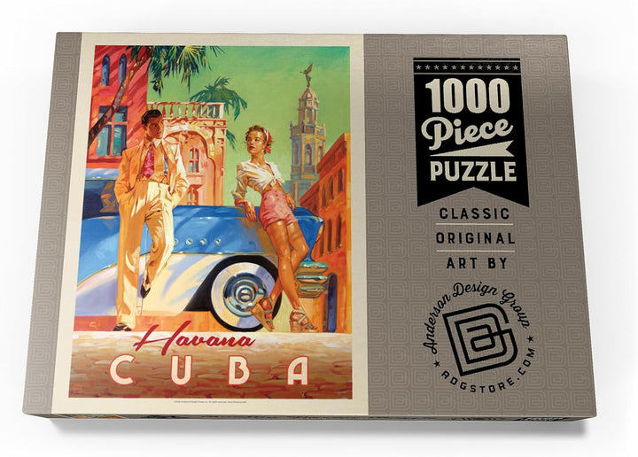Kuba: Havanna-Schatten, Vintage Poster - Premium 1000 Teile Puzzle - MyPuzzle Sonderkollektion von A