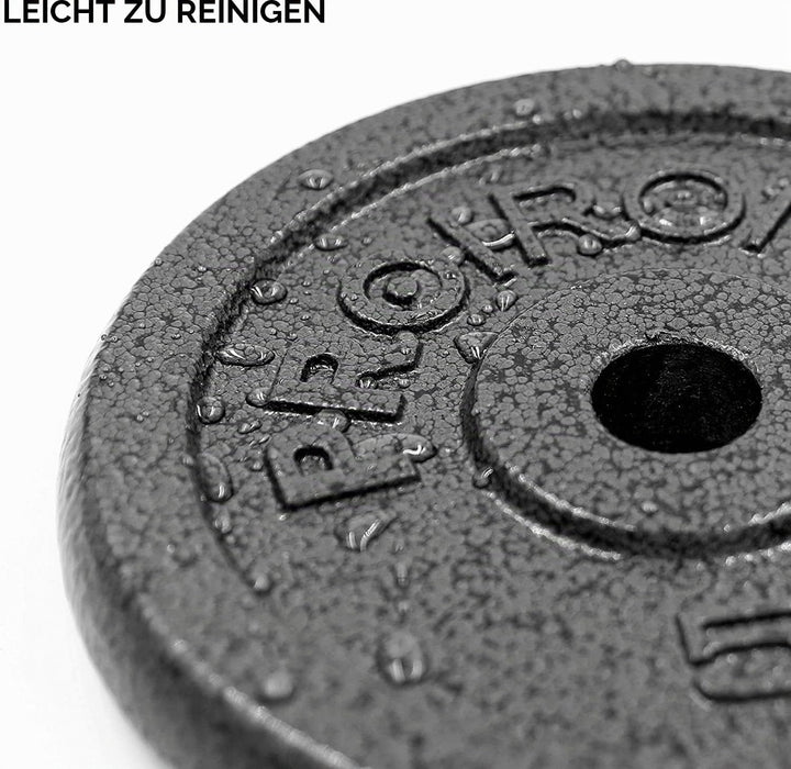 PROIRON Hantelscheiben Set Gusseisen mit 25mm Bohrung, 1,25kg/2,5kg/5kg/10kg Guss Scheiben Gewichte