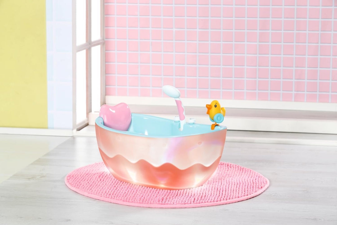 Baby Born Bath 835784 - Puppenzubehör von 36 und 43 cm mit Licht- / Soundeffekten, inklusive Kissen