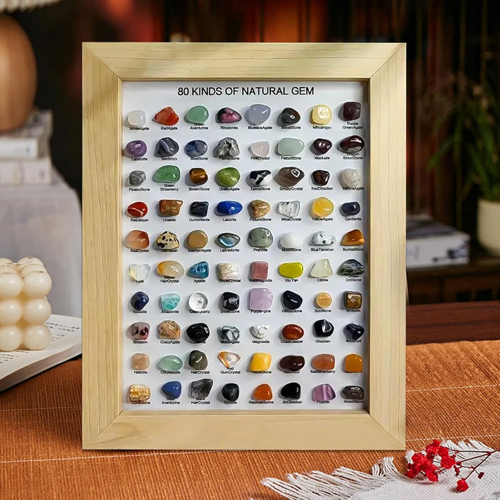 Edelsteine Set, 80/100 Mineralien Edelsteinen, Natürliche Kristalle Edelstein Sammeln, Edelsteinsamm