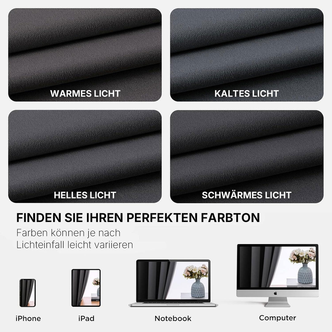 Joydeco Blickdichte Vorhänge mit Ösen Gardinen 2er Set, Verdunkelungsvorhang Thermovorhang Hitzeschu