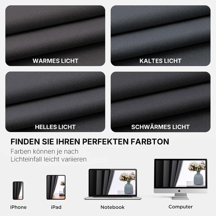 Joydeco Blickdichte Vorhänge mit Ösen Gardinen 2er Set, Verdunkelungsvorhang Thermovorhang Hitzeschu