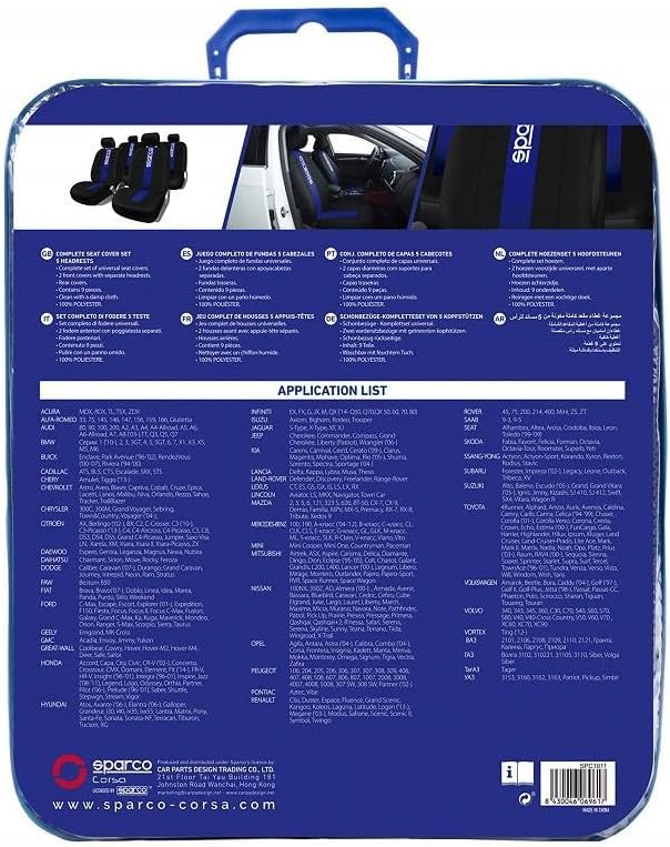 Sparco Sitzbezug Set Sparco schwarz/blau