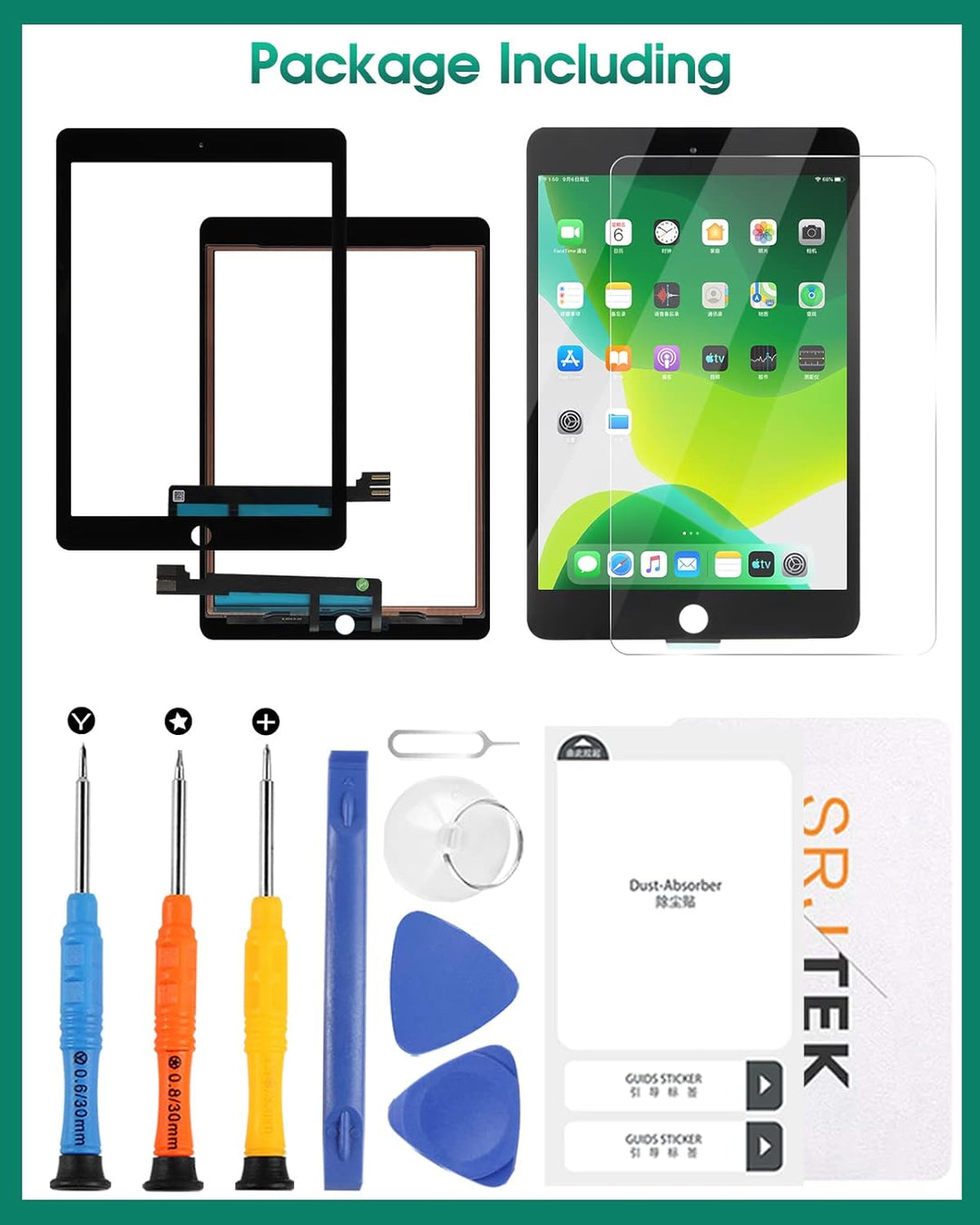 Touchscreen-Digitizer-Glas für iPad Pro 9.7 2016 Generation, für A1673 A1674 A1675 Touch-Display-Pan