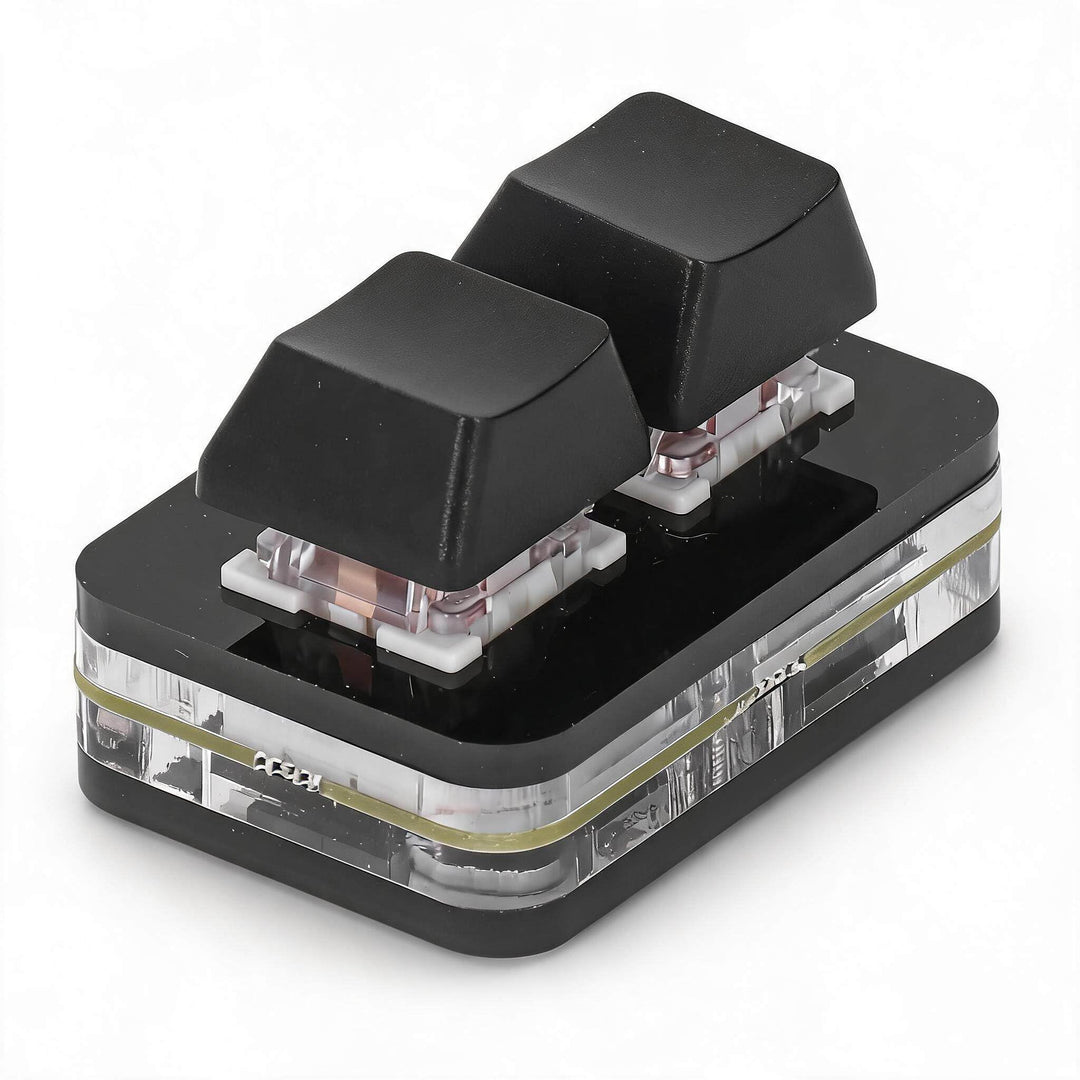 2 Tasten Tastatur für OSU, USB Gaming Tastatur mit Rotem Achsenschalter, Mechanische Mini Hotswap Ta
