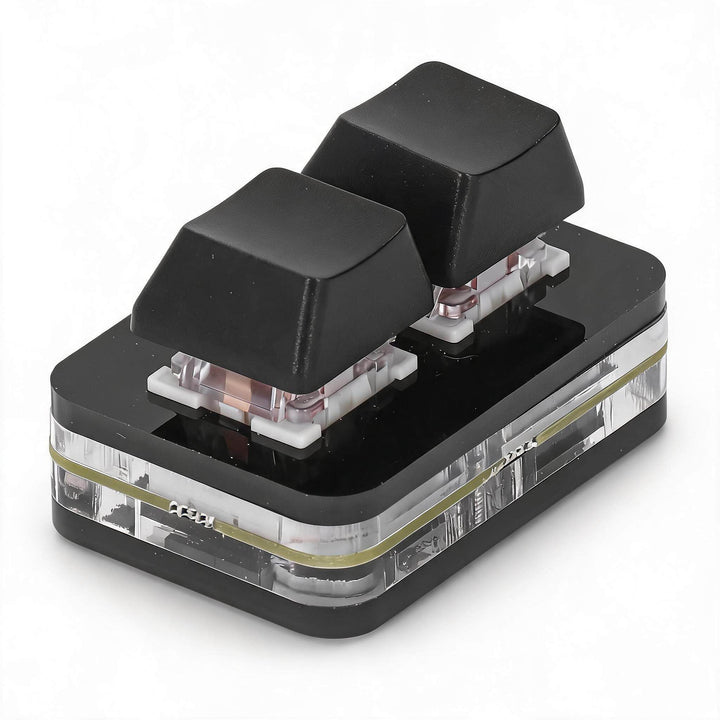 2 Tasten Tastatur für OSU, USB Gaming Tastatur mit Rotem Achsenschalter, Mechanische Mini Hotswap Ta