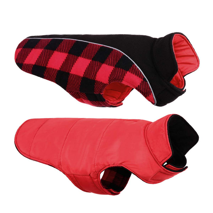 Warme Hundemantel Winter, Hundemantel mit Bauchschutz, Wintermantel für Hunde mit Reflektierend, Wen