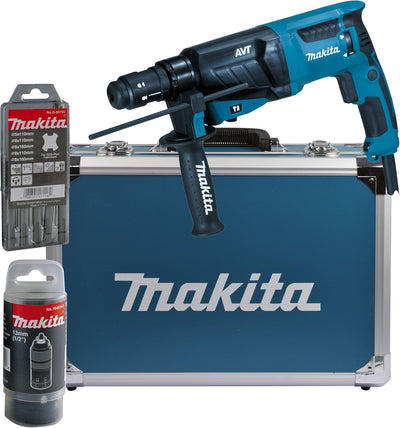 Makita HR2631FT13 Kombihammer für SDS-PLUS 26 mm im Alukoffer & Bosch Professional Laser Entfernungs