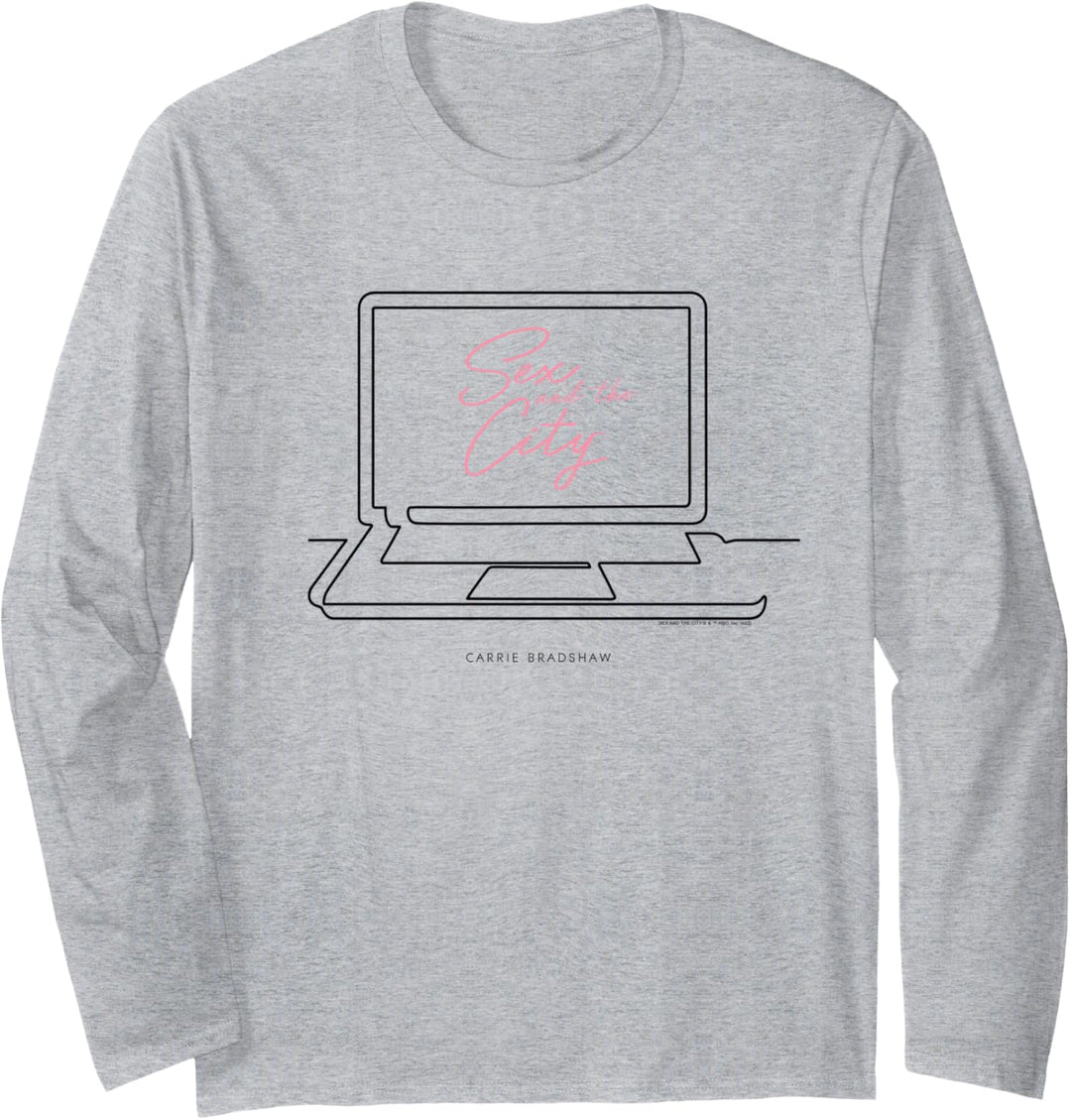 Sex and the City Carrie Bradshaw Laptop Design Langarmshirt