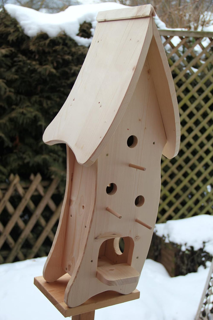 Dekorativer XXXL Nistkasten(N4) mit Vogelfutterhaus-Vogelhaus--Vogelhäuschen-sauberste Verarbeitung-