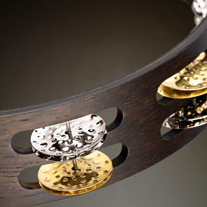 MEINL Percussion Vintage Tambourine - 10" walnut brown 2 reihig (TA2VM-WB)
