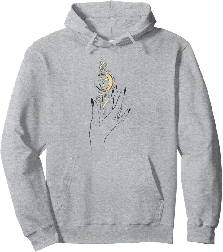 Trendy Artsy Moon Hand Pullover Hoodie
