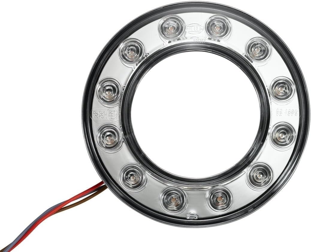 HELLA - Heckleuchte - LED - 24V - Anbau/Einbau - Lichtscheibenfarbe: glasklar - LED-Lichtfarbe: rot