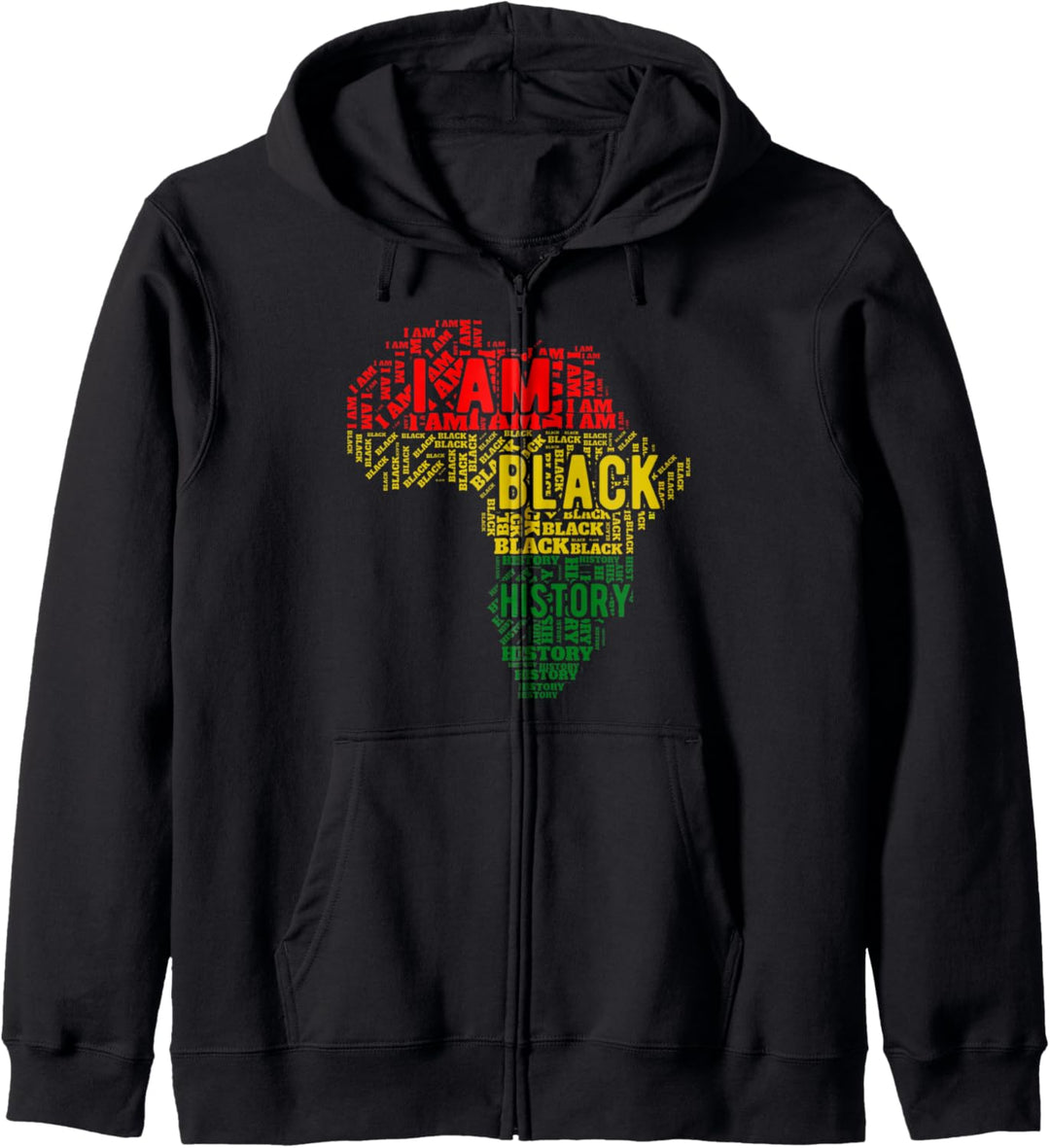 Word Cloud Design I Am Black History African American Kapuzenjacke
