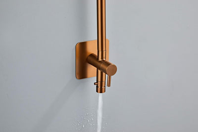 Gartendusche aus Edelstahl | Aussendusche mit Regendusche | Handbrause mit Anti-Kalk-Funktion | Kalt