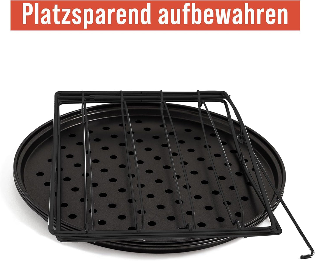 Chef Pomodoro Pizzablech – Pizzablech Rund – Pizza Blech – 3er Set - antihaft gelochte Pizzapfanne a