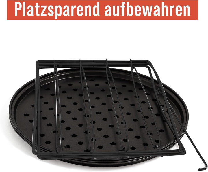 Chef Pomodoro Pizzablech – Pizzablech Rund – Pizza Blech – 3er Set - antihaft gelochte Pizzapfanne a