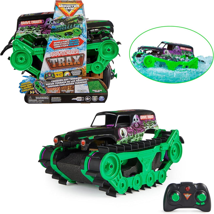 Monster Jam, Grave Digger Trax - RC Monster Truck Kettenfahrzeug Massstab 1:15, All-Terrain-geländeg