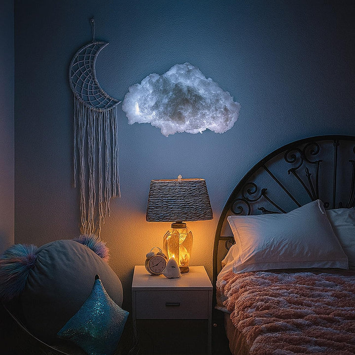 Luminea RGB-Cloud-Lampen: 2er-Set farbwechselnde DIY-Wolken-Leuchten, 2eRGB-LEDs & Fernbedienung (Wo
