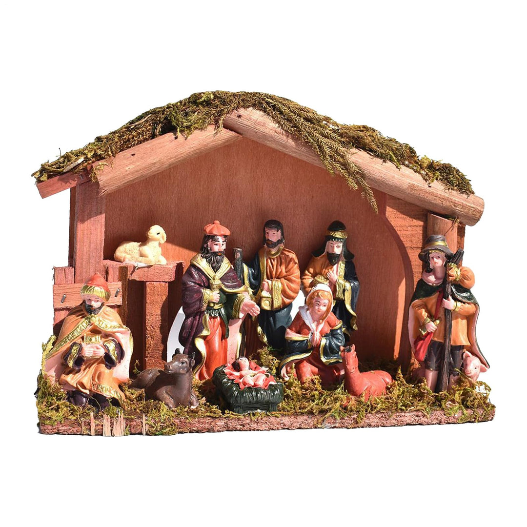 Weihnachtskrippen Figuren aus Resin | Jesus Geburtsfiguren Dekoration | Weihnachtskrippen Set aus Ho