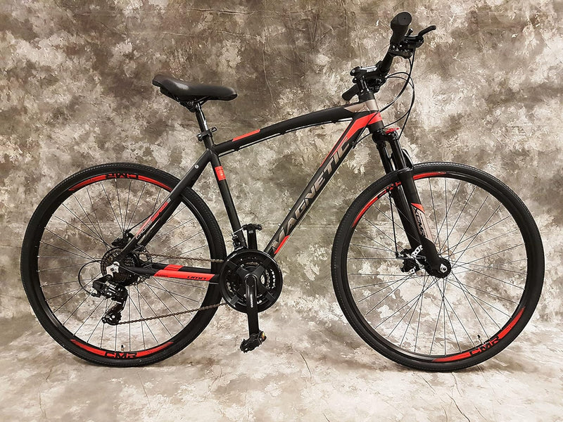 28 Zoll ALU MTB-Trekking-Cross Magnetic, Gefedert, 21-Gang Shimano Kettenschaltung, Scheibenbremsen