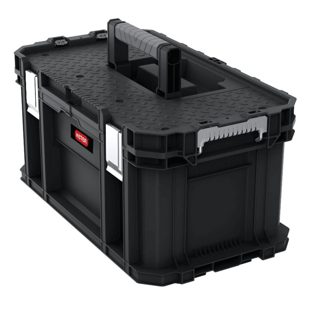 Keter Connect Werkzeugkasten, 54x31.2x27.5 cm, mit herausnehmbaren Einsatz, stapelbar (Connect Syste