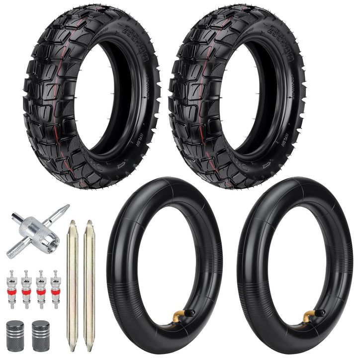 Xastro 2 PCS 255x80 Aussenreifen Reifen 2 PCS 10x2.5 Schlauch 80/65-6 E Scooter Reifen 255x80 Offroa