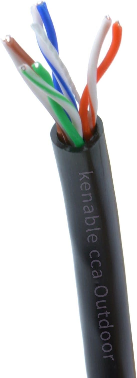 Aussen Cat5E-CCA Aussen Verwendung Ethernet Netzwerk Kabel Kabelrolle UTP 100 m [100 Meter/100m] 100