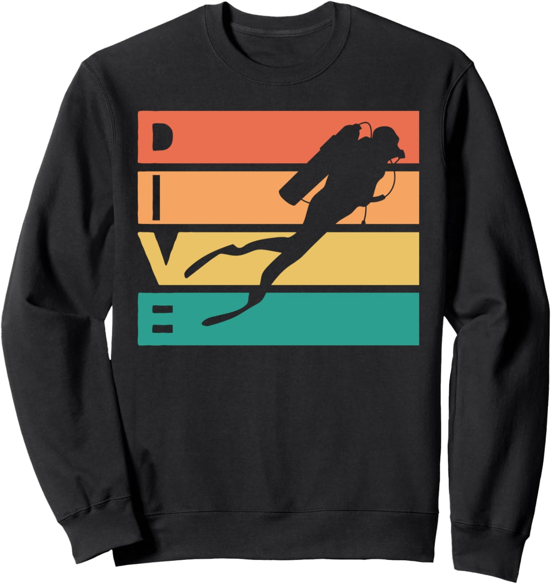 Retro Vintage Tauchen Geschenk für Taucher Sweatshirt