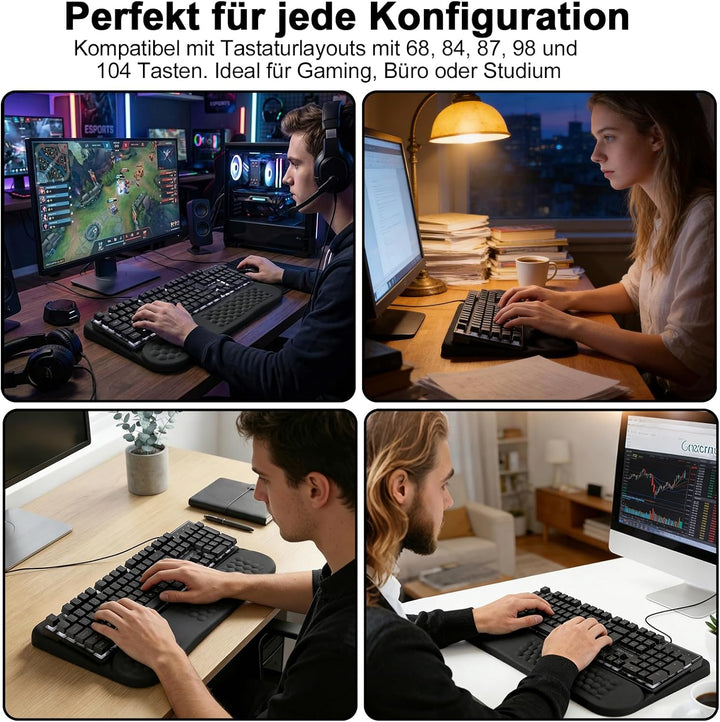 LIMOUS Handballenauflage Tastatur– 2-in-1 Memory-Schaum- Ergonomische Tastaturauflage,Handgelenkentl